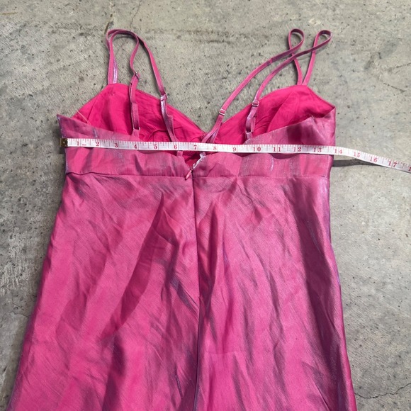 Wild Fable Women's Iridescent Pink Purple Maxi Dress Sz XXS Y2k Mermaid Barbie - Picture 5 of 11